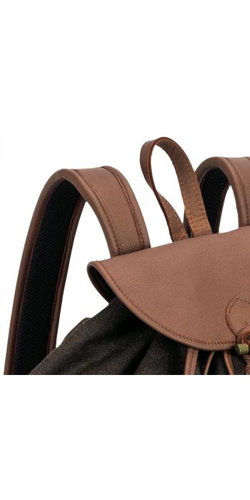 Rucksack Loden de Luxe mit Elch-Leder