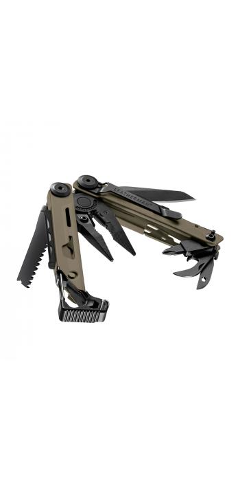 Leatherman SIGNAL Coyote Tan, Molle Holster, Schwarz, L