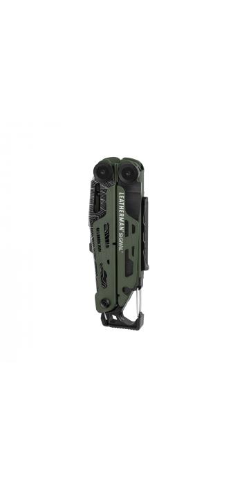 Leatherman SIGNAL Green Topo, Molle Holster, Schwarz, L