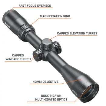 Bushnell Zielfernrohr Rimfire 3-9x40 Leuchtabsehen Dropzone 22 SFP 25,4mm