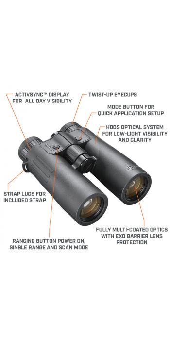 Bushnell Fernglas Fusion X 10x42 mit Entfernungsmesser und Activsync Display