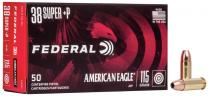 Federal American Eagle .38 Super 115GR JHP 50 Patronen