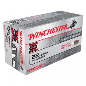 Winchester Super-X .22 Hornet 45GR JSP 50 Patronen