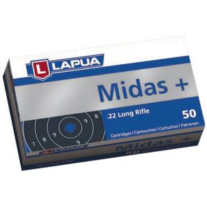 Lapua Midas+ .22 LR 40GR LRN 50 Patronen