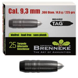 Brenneke Geschoss 9,3mm (.366) TAG 14,6g / 226grs 25 Stück