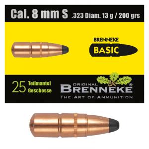 Brenneke Geschoss 8mm S (.323) BASIC 13g / 200grs 25 Stück