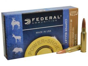 Federal Power-Shok .308 Win. 150GR Copper HP 20 Patronen