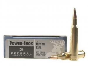 Federal Power-Shok 6mm Rem. 100GR JSP 20 Patronen