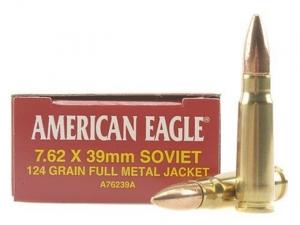 Federal American Eagle 7,62x39 124GR FMJ 20 Patronen