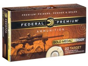 Federal Premium Gold Medal Berger .223 Rem. 73GR BT Target 20 Patronen