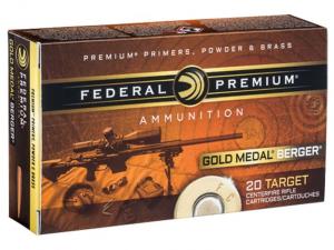 Federal Premium Gold Medal Berger .308 Win. 185GR Jugernaught OTM 20 Patronen