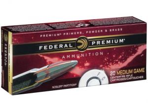 Federal Premium Nosler Partition .25-06 Rem. 115GR 20 Patronen