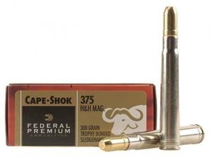 Federal Premium Safari Trophy Bonded Sledgehammer Solid .375 H&H Mag. 300GR bonded FN 20 Patronen