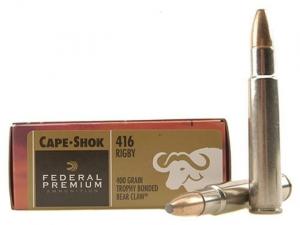 Federal Premium Safari Trophy Bonded Bear Claw .416 Rigby 400GR JSP 20 Patronen