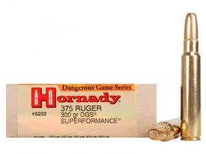 Hornady Dangerous Game Serie .375 Ruger 300GR DGS JFN 20 Patronen