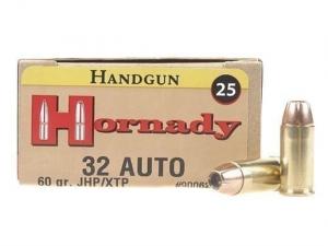 Hornady Custom .32 ACP 60GR XTP 25 Patronen