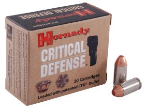 Hornady Critical Defense .40 S&W 165GR FTX 20 Patronen