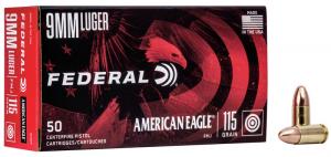 Federal American Eagle 9mm Luger 115GR FMJ 50 Patronen