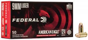 Federal American Eagle Indoor Range Training 9mm Luger 124GR TMJ 50 Patronen