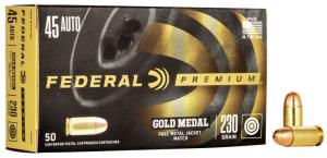 Federal Premium Gold Medal .45 ACP 230GR FMJ 50 Patronen