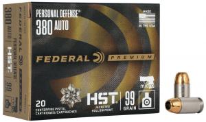 Federal Premium Personal Defense HST Micro .380 Auto 99GR JHP 20 Patronen