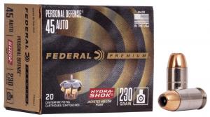 Federal Premium Personal Defense Hydra-Shok .45 ACP 230GR JHP 20 Patronen