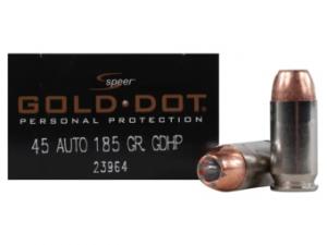 Speer Gold Dot Personal Protection .45 ACP 185GR GDHP 20 Patronen