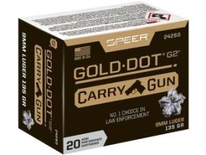 Speer Gold Dot Carry Gun 9mm Luger 135GR GDHP 20 Patronen