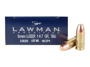 Speer Lawman 9mm Luger 147GR TMJ FN 50 Patronen