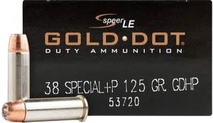 Speer Gold Dot .38 Special +P 125GR GDHP 50 Patronen