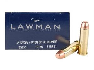 Speer Lawman CleanFire .38 Special 158GR TMJ FN 50 Patronen