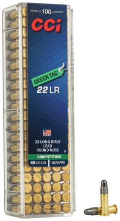 CCI Green Tag .22 LR 40GR LRN 100 Patronen