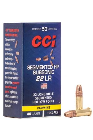 CCI Segmented Hollow Point Subsonic .22 LR 40GR 50 Patronen