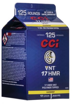 CCI VNT .17 HMR 17GR Polymer Tip 125 Patronen