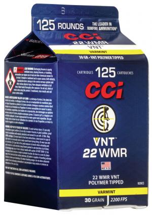 CCI VNT .22 WMR 30GR Polymer Tip 125 Patronen