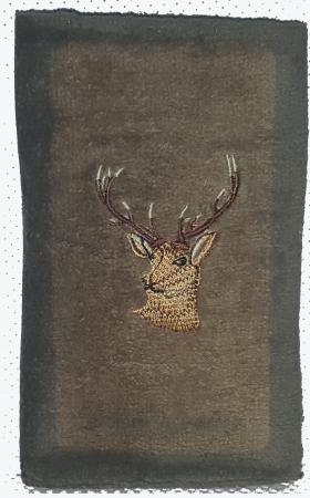 Gästetuch aus 100% Baumwolle Motiv Hirsch 30x45cm