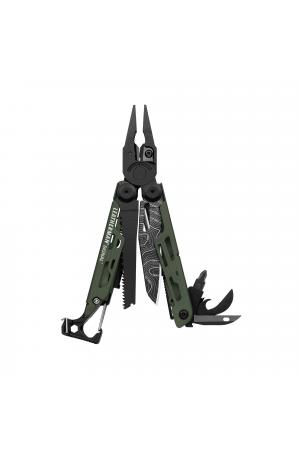 Leatherman SIGNAL Green Topo, Molle Holster, Schwarz, L