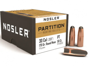 Nosler Geschoss .30/.308 Partition 170GR Teilmantel 50 Stück