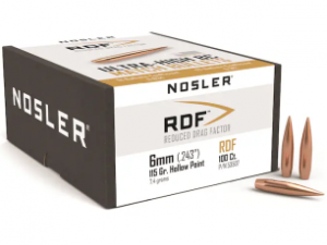 Nosler Geschoss 6mm/.243 RDF 115GR HPBT 100 Stück