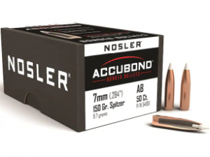 Nosler Geschoss 7mm/.284 Accubond 150GR Bonded Tipped Boat Tail 50 Stück