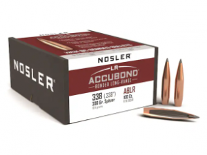 Nosler Geschoss .338/.338 Accubond 300GR Bonded Tipped Boat Tail 100 Stück