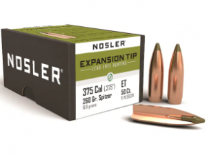 Nosler Geschoss .375/.375 E-Tip 260GR Tipped Boat Tail 50 Stück