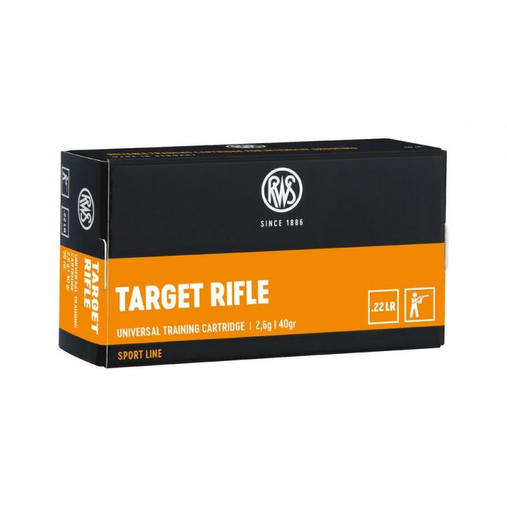 RWS Target Rifle .22 LR 40GR LRN 50 Patronen