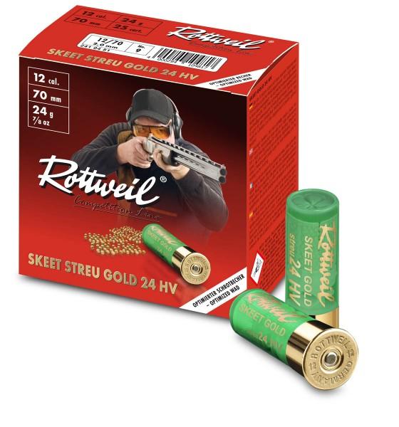 Rottweil Skeet Streu Gold HV Sportschrot .12/70 24G #9 (2,0mm) 25 Patronen