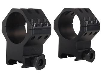 Weaver Tactical 6-Hole Picatinny-Style Ringe matt schwarz 30mm extra high, BH 15,49mm