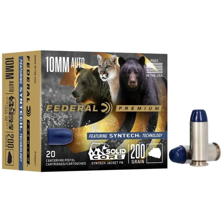 Federal Premium Syntech Solid Core 10mm ACP 200GR JHP 20 Patronen