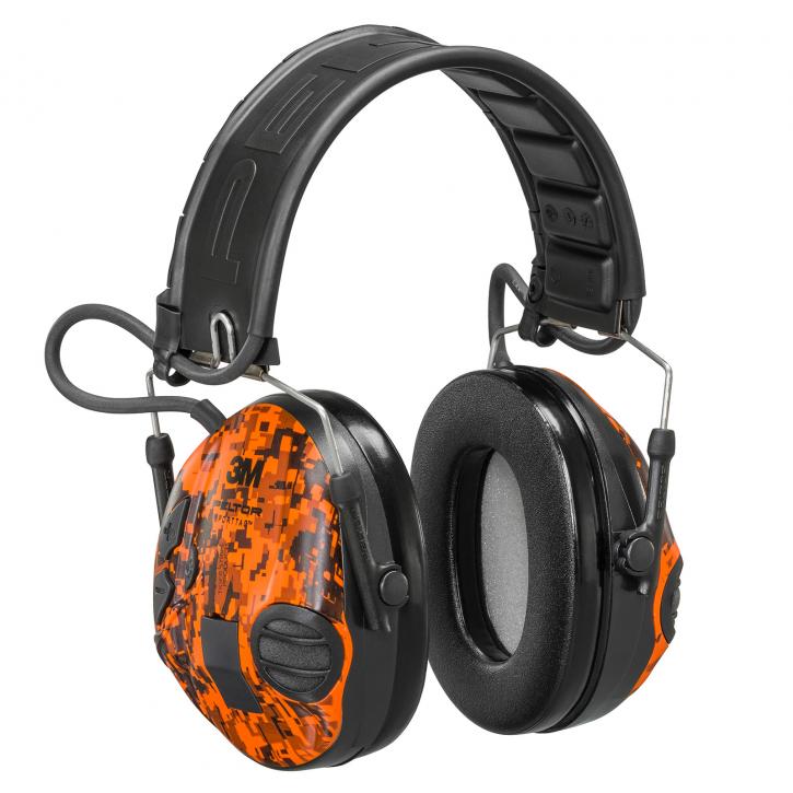 3M™ Peltor™ SportTac™ orange/grün Digital-Camo