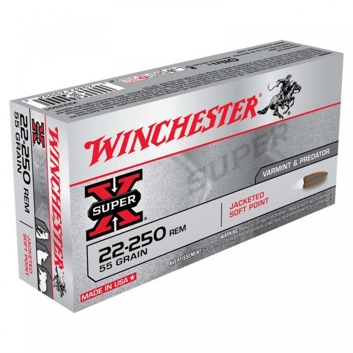 Winchester Super-X .22-250 Rem. 55GR JSP 20 Patronen