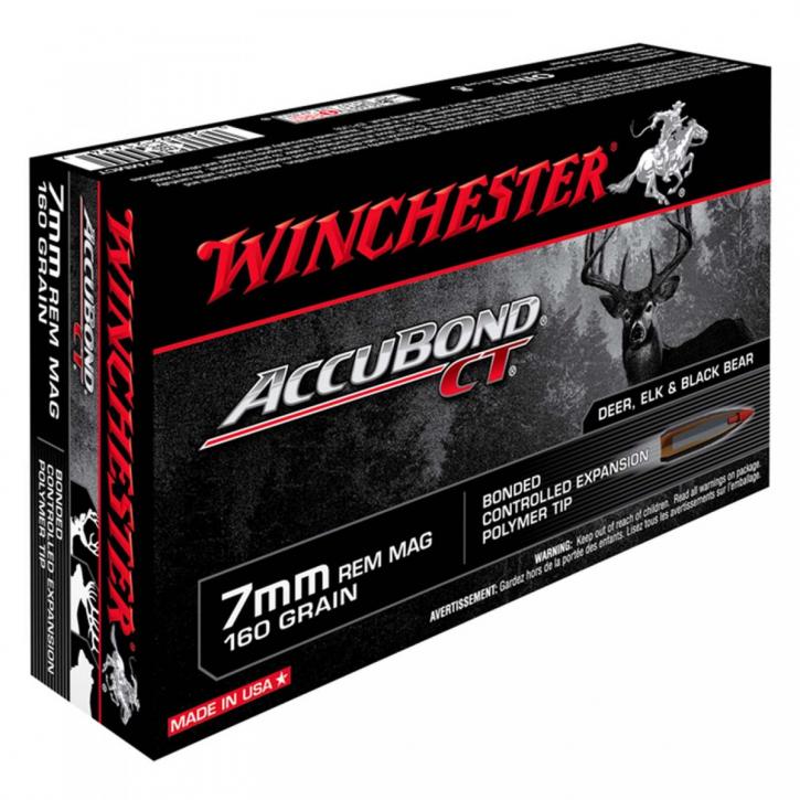 Winchester Accubond CT 7mm Rem. Mag. 160GR Bonded Controlled Expansion Polymer Tip 20 Patronen