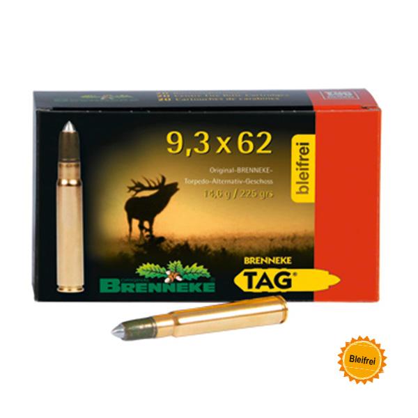 Brenneke 9,3x62 225GR TAG 20 Patronen